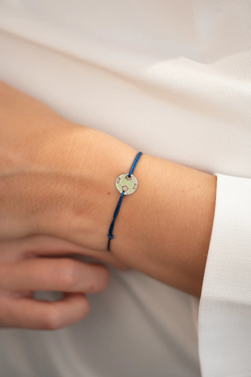 Zlatý 585 Thread Náramek ZILIA Football Baby