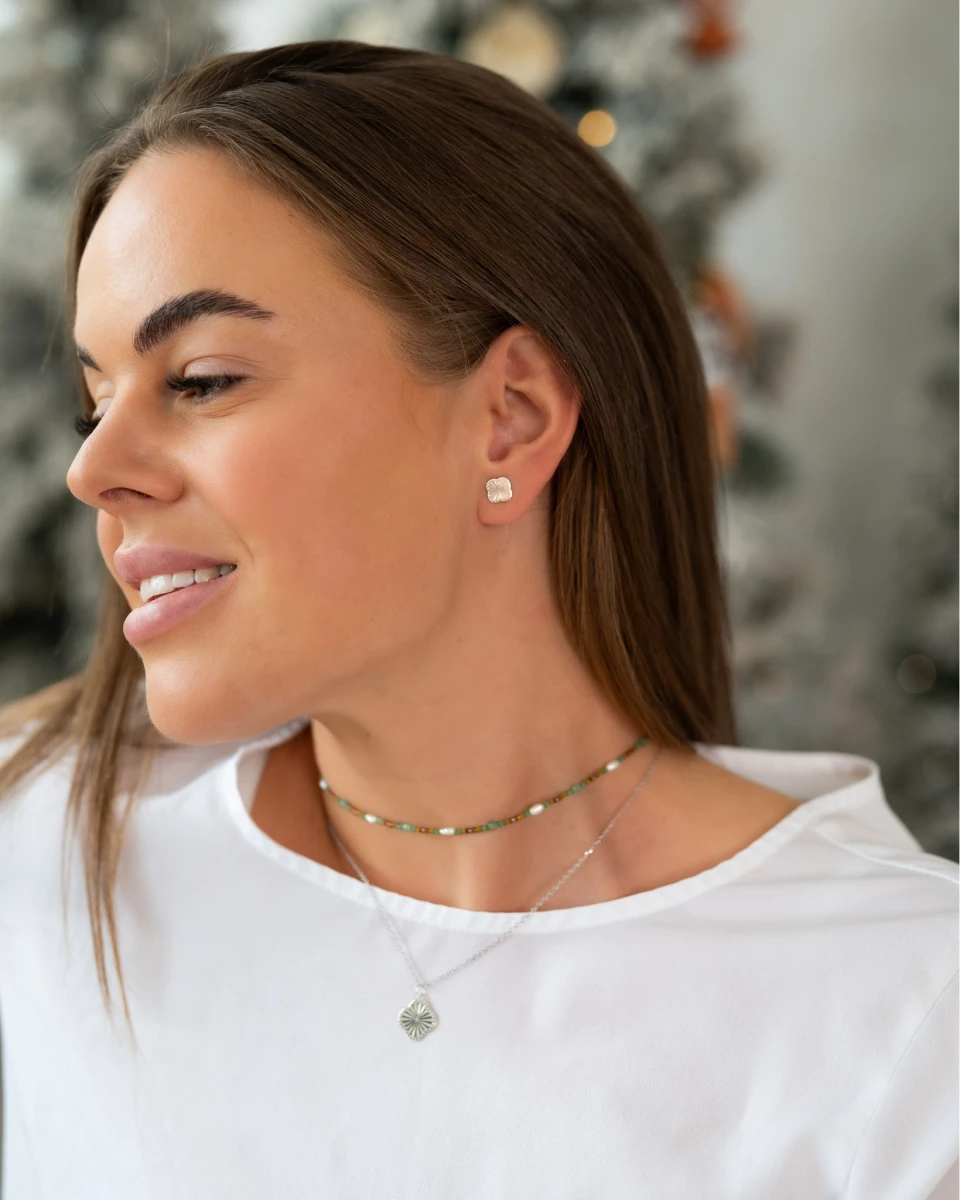 ZILIA Verona Perla Mineral Stříbrný náhrdelník