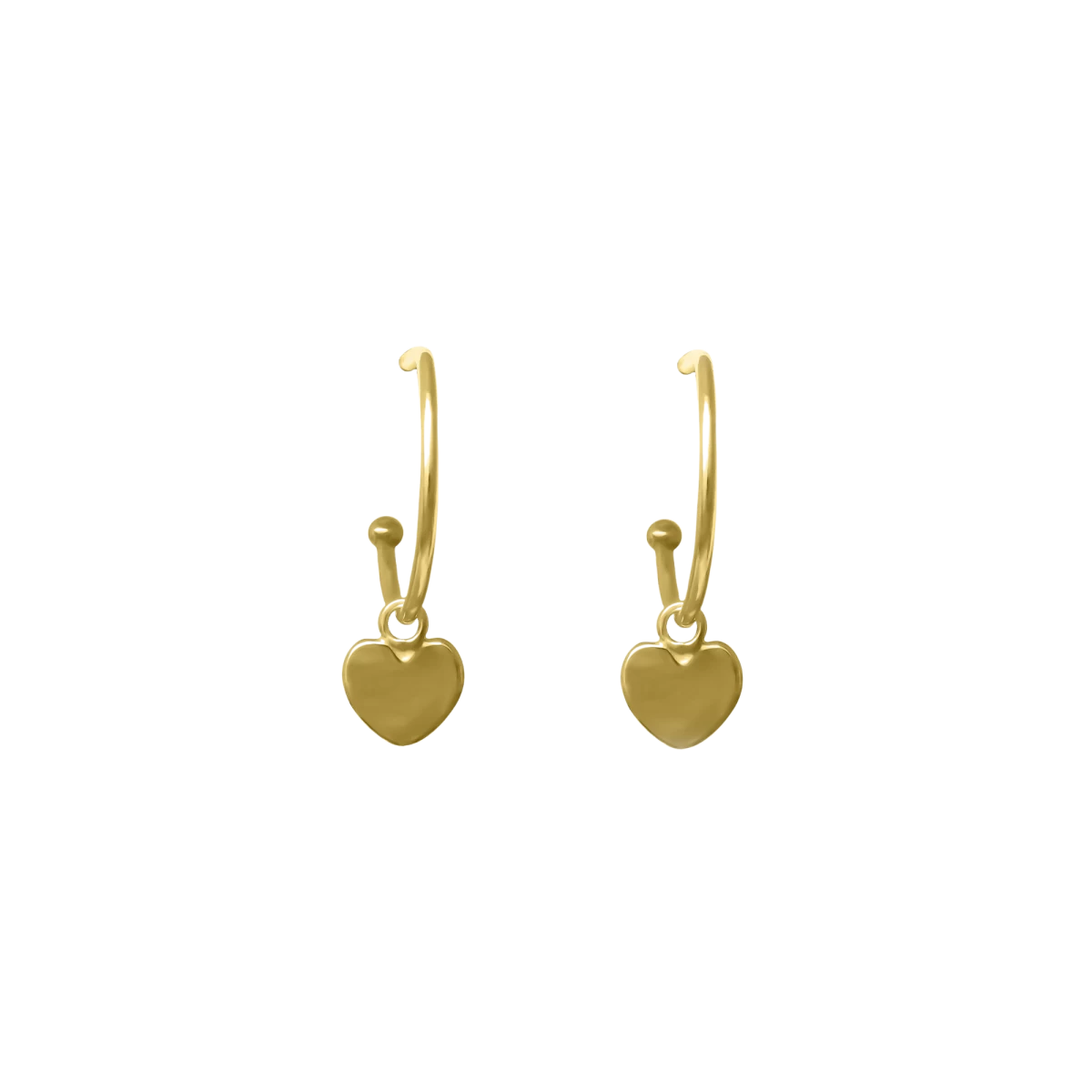 Zlaté náušnice srdce