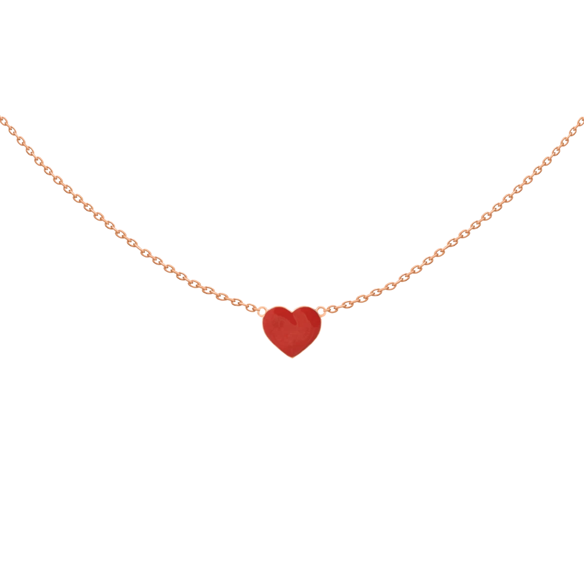 Náhrdelník srdce růžové zlato