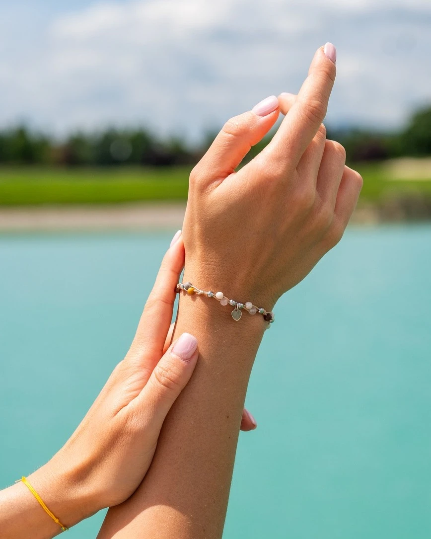 ZILIA Macrame Earth Love Stříbrný náramek