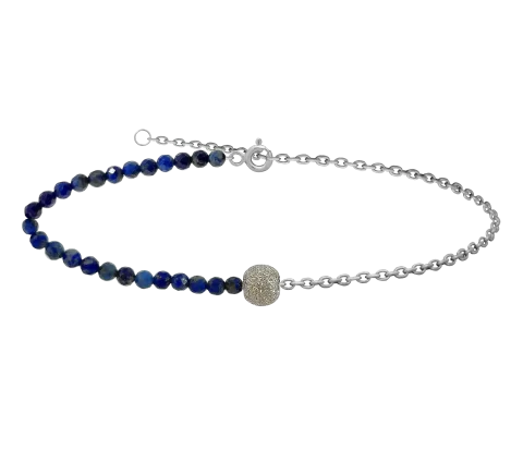ZILIA Azure Lapis Stříbrný kotníkový náramek