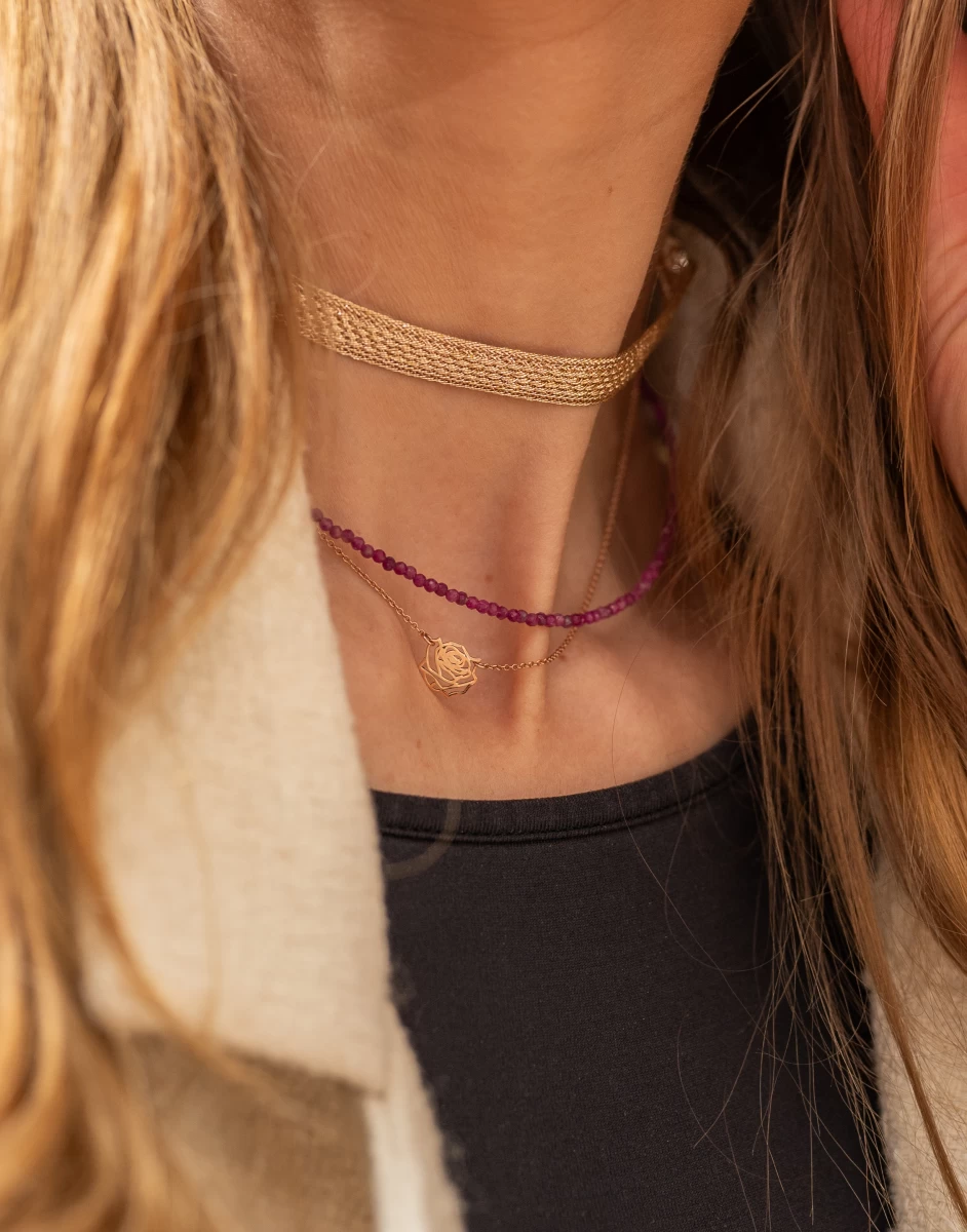 ZILIA Rayfield Ruby Stříbrný náhrdelník