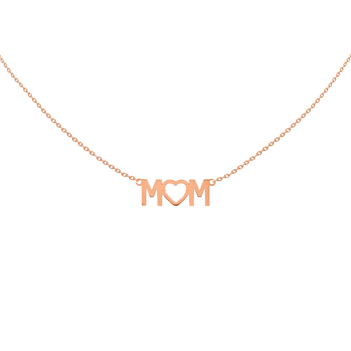 Růžovozlatý náhrdelník MOM 14K