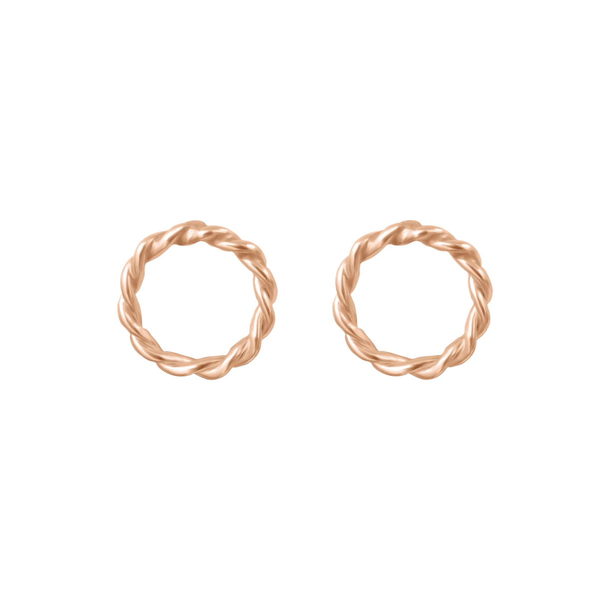 Náušnice kruhy růžové zlato