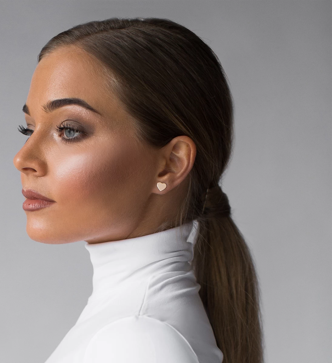 Zlaté náušnice srdce