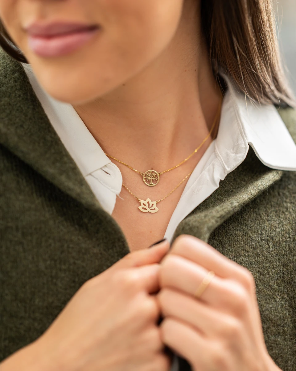 ZILIA Lotos Stříbrný náhrdelník