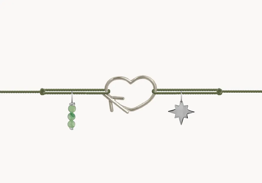 ZILIA Náramek Obrys srdce s letadlem Stříbro (925) Sterling